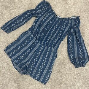 Denim look romper